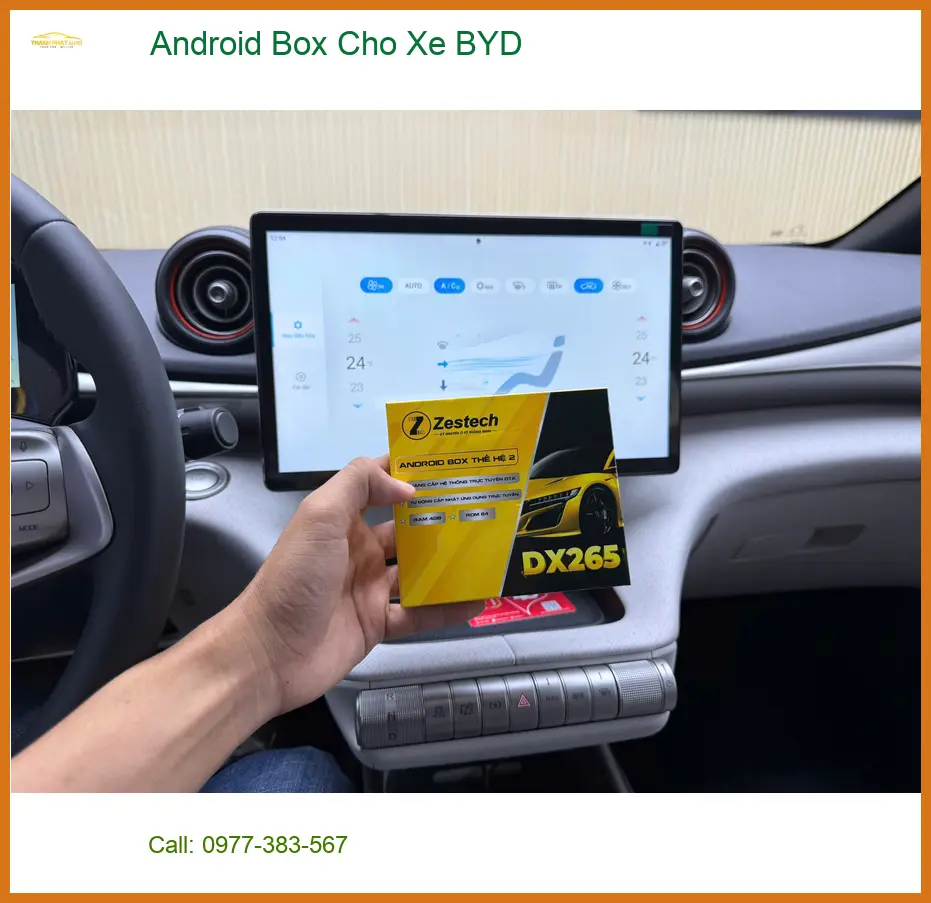 Anh Kiên lắp Android Box cho xe BYD tại Quận Bình Tân vì muốn biến màn hình zin thành smart TV ảnh thực tế 2
