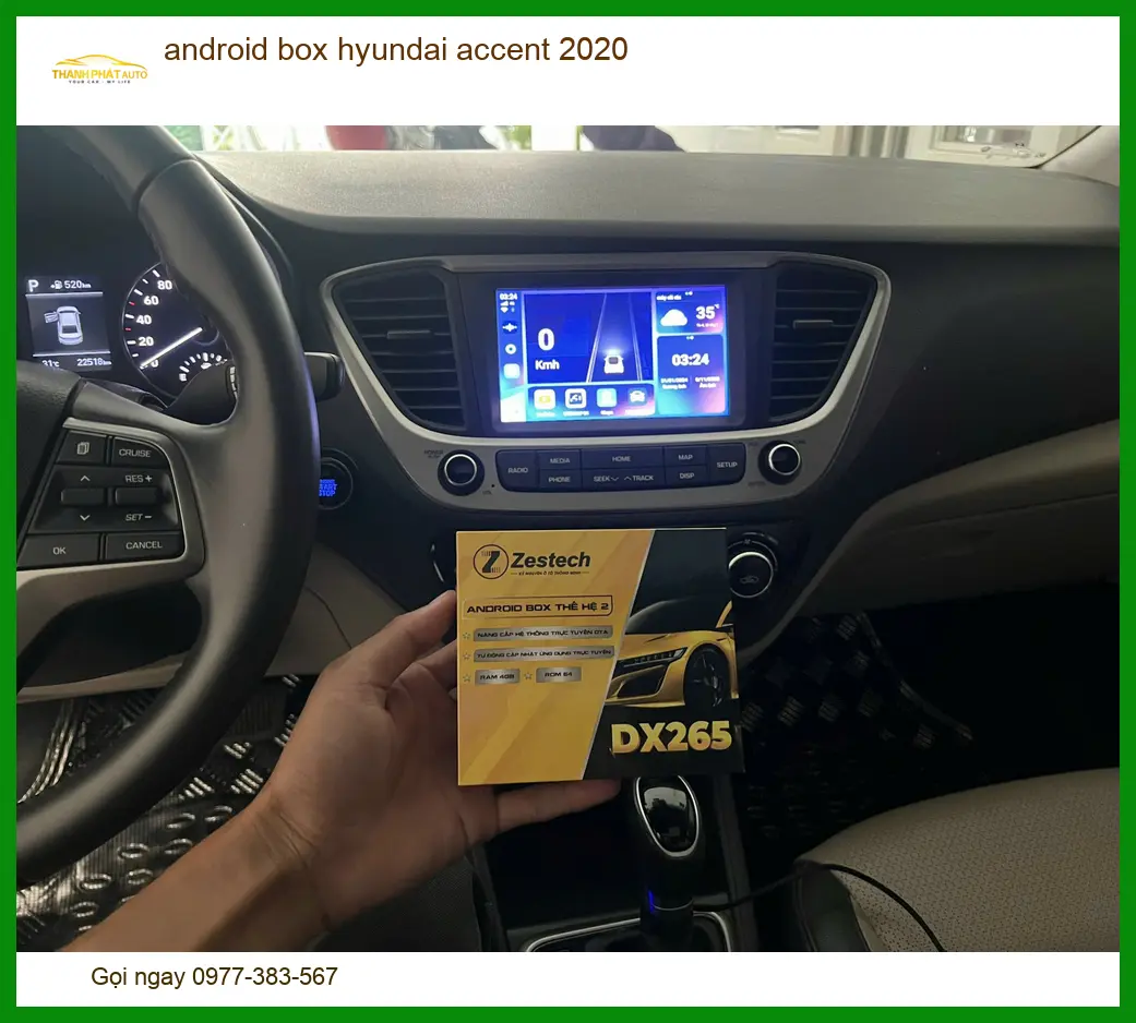 Android Box Ô Tô Hyundai Accent 2020 - Đơn Vị Nâng Cấp Uy Tín TPHCM
