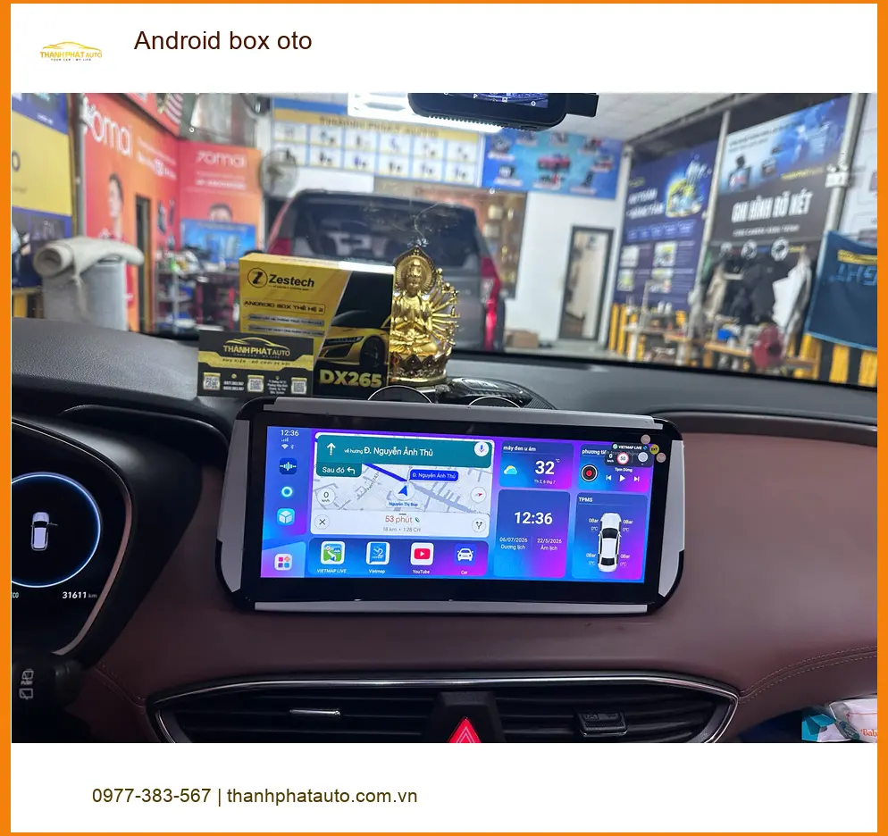 Anh Tân lắp Android Box ô tô cho Hyundai Accent tại Gò Vấp để xem YouTube, bản đồ trực tuyến ảnh thực tế 2