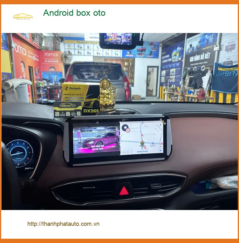 Anh Tân lắp Android Box ô tô cho Hyundai Accent tại Gò Vấp để xem YouTube, bản đồ trực tuyến ảnh thực tế 3
