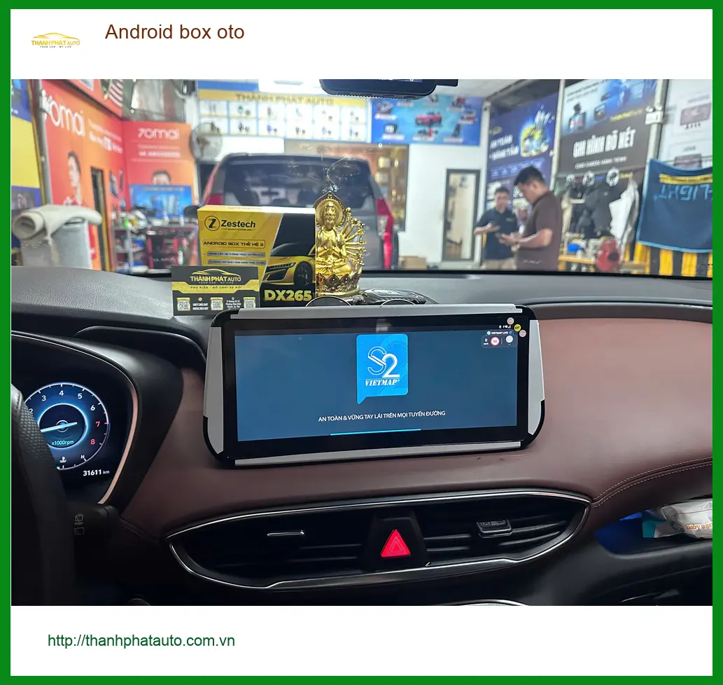 Anh Tân lắp Android Box ô tô cho Hyundai Accent tại Gò Vấp để xem YouTube, bản đồ trực tuyến ảnh thực tế 4