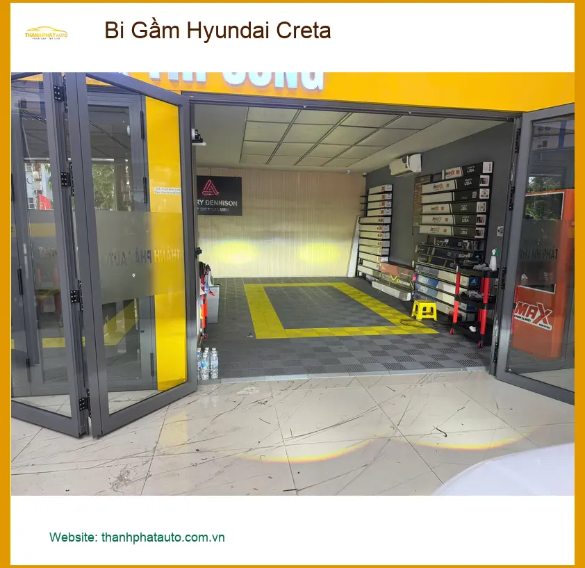 Anh Khải độ Bi Gầm Hyundai Creta Quận 1 vì đèn xe nguyên bản quá tối khi đi đêm ảnh thực tế 2