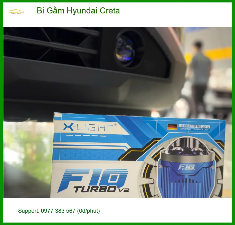 Anh Khải độ Bi Gầm Hyundai Creta Quận 1 vì đèn xe nguyên bản quá tối khi đi đêm ảnh thực tế 4
