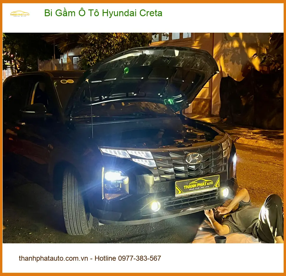 Anh Khang nâng cấp Bi Gầm Hyundai Creta tại Quận Thủ Đức vì đèn zin yếu