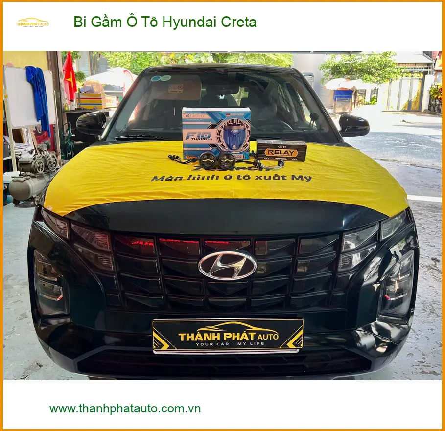 Anh Khang nâng cấp Bi Gầm Hyundai Creta tại Quận Thủ Đức vì đèn zin yếu ảnh thực tế 2