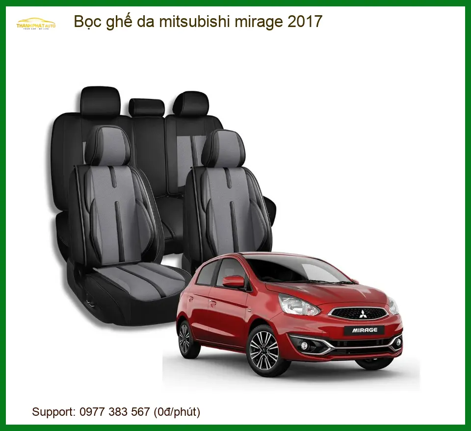 Bọc Ghế Da Mitsubishi Mirage 2017 - Địa Chỉ Lắp Đặt Uy Tín TPHCM
