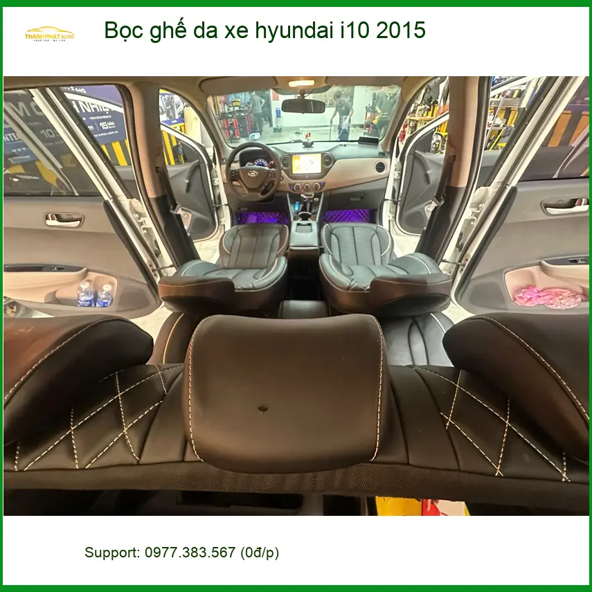 Anh Tùng bọc ghế da Hyundai i10 2015 Quận 10, tìm địa chỉ uy tín giá tốt ảnh thực tế 2