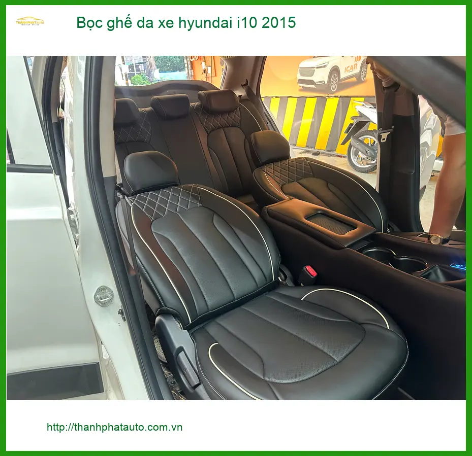 Anh Trọng bọc ghế da Hyundai i10 2015 Quận 8 để nội thất sang trọng và dễ vệ sinh hơn ảnh thực tế 5