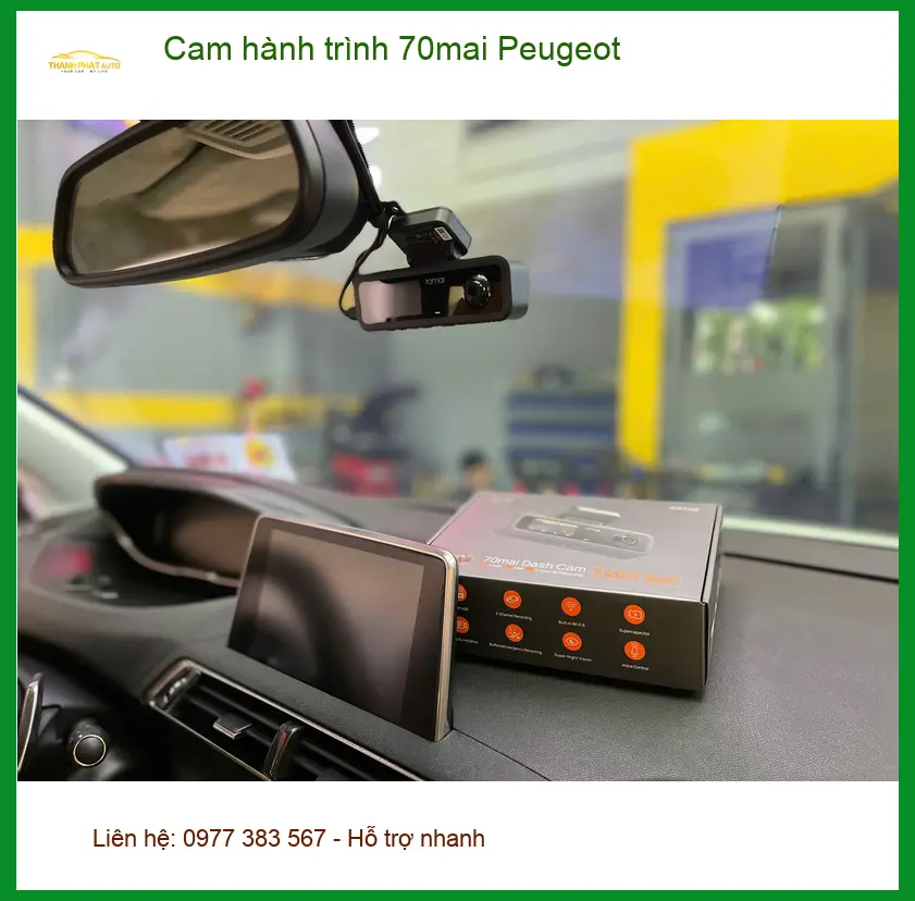 Anh Khang lắp cam hành trình 70mai cho Peugeot 3008 tại Bình Tân ảnh thực tế 3