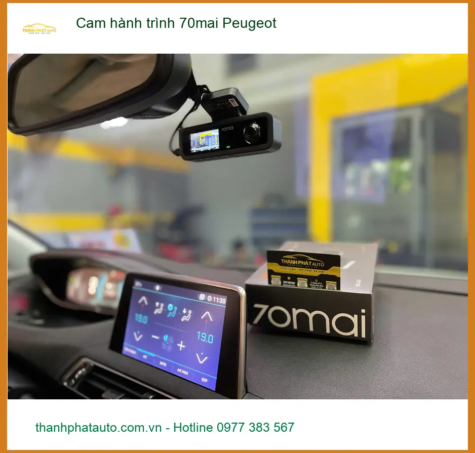 Anh Khang lắp cam hành trình 70mai cho Peugeot 3008 tại Bình Tân ảnh thực tế 4