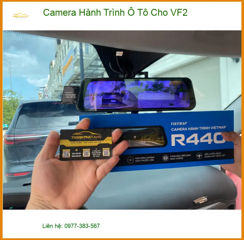 Chị Thảo lắp Camera Hành Trình Ô Tô cho VF2 ở Quận 9 để yên tâm di chuyển ảnh thực tế 2