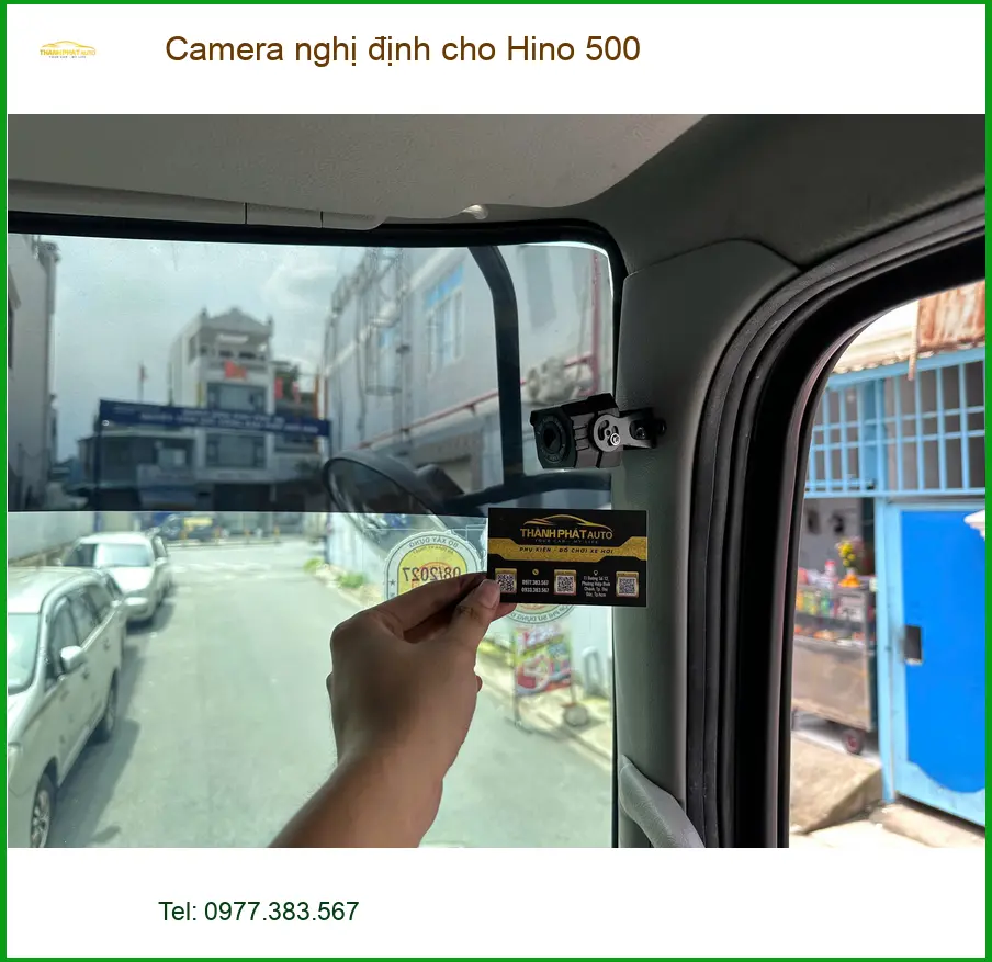 Chú Quang lắp camera nghị định cho Hino 500 tại Quận 12 để đủ điều kiện đăng kiểm
