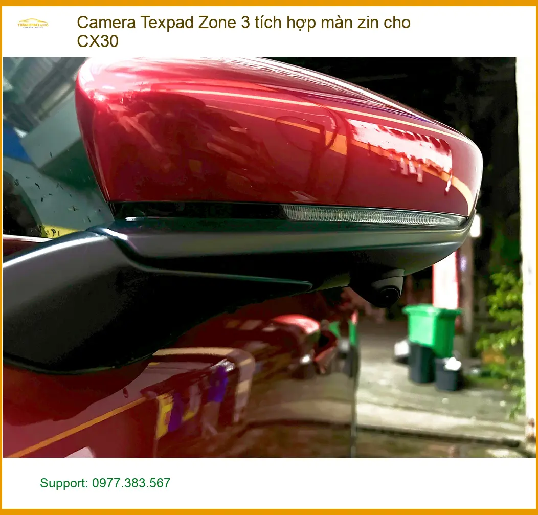 Chị Thanh Vy lắp Camera Texpad Zone 3 tích hợp màn zin cho CX30 tại Quận 9. ảnh thực tế 3