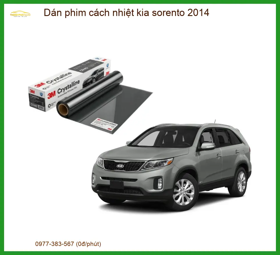 Dán Phim Cách Nhiệt Kia Sorento 2014 - Trung Tâm Lắp Đặt Chính Hãng TPHCM