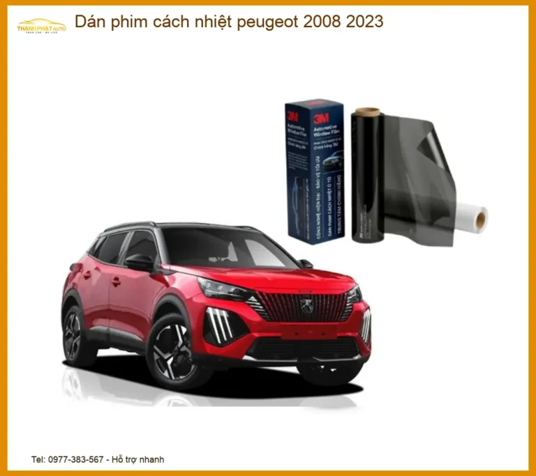 Dán Phim Cách Nhiệt Peugeot 2008 2023 - Địa Chỉ Lắp Đặt Uy Tín TPHCM