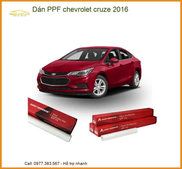 Dán PPF Chevrolet Cruze 2016 - Địa Chỉ Lắp Đặt Uy Tín TPHCM