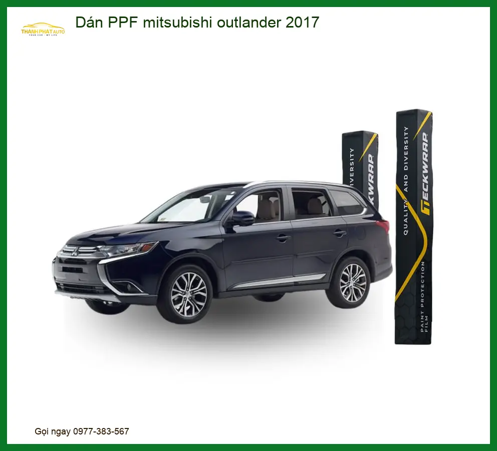Dán PPF Mitsubishi Outlander 2017 - Địa Chỉ Lắp Đặt Uy Tín TPHCM
