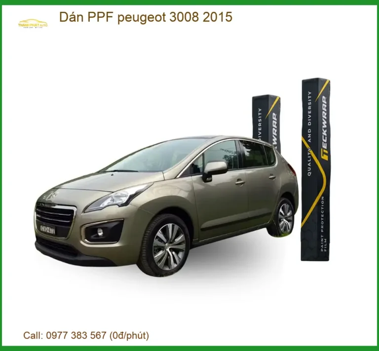 Dán Phim PPF Bảo Vệ Sơn Peugeot 3008 2015 - Trung Tâm Lắp Đặt Chính Hãng TPHCM