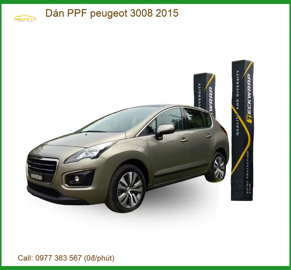 Dán Phim PPF Bảo Vệ Sơn Peugeot 3008 2015 - Trung Tâm Lắp Đặt Chính Hãng TPHCM