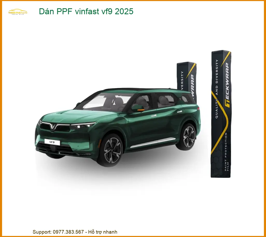 Dán PPF Vinfast VF9 2025 - Trung Tâm Thi Công PPF Vinfast VF9 Uy Tín TPHCM