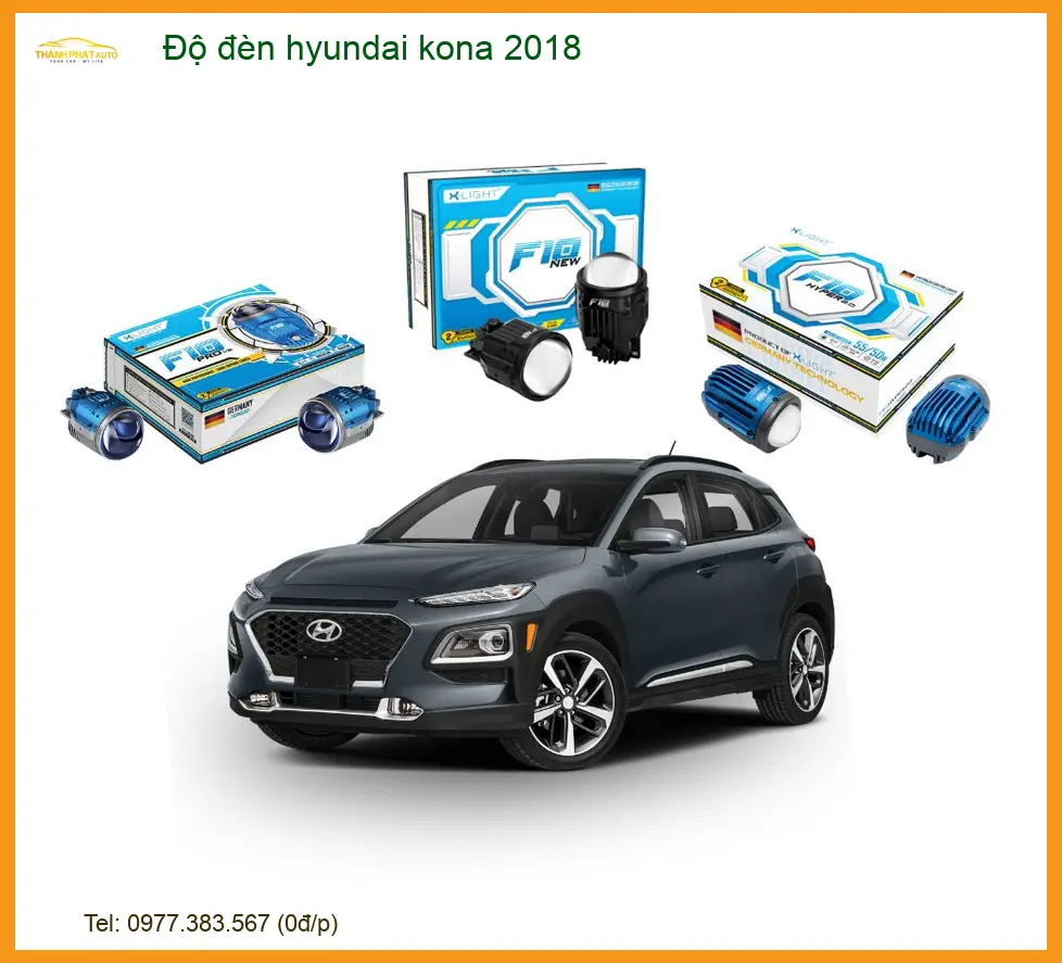 Độ Đèn Bi LED Hyundai Kona 2018 - Trung Tâm Nâng Cấp Chính Hãng TPHCM