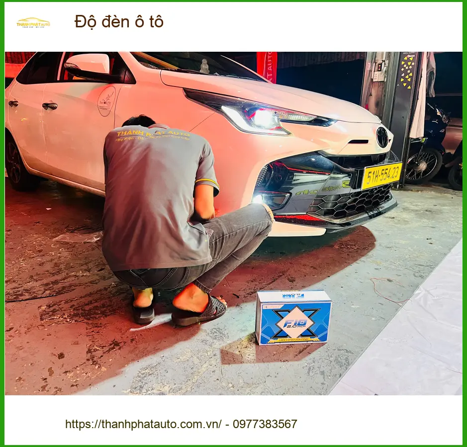 Anh Vĩnh độ đèn ô tô Kia K3 tại Quận 4 vì đèn zin yếu, khó đi đêm ảnh thực tế 5