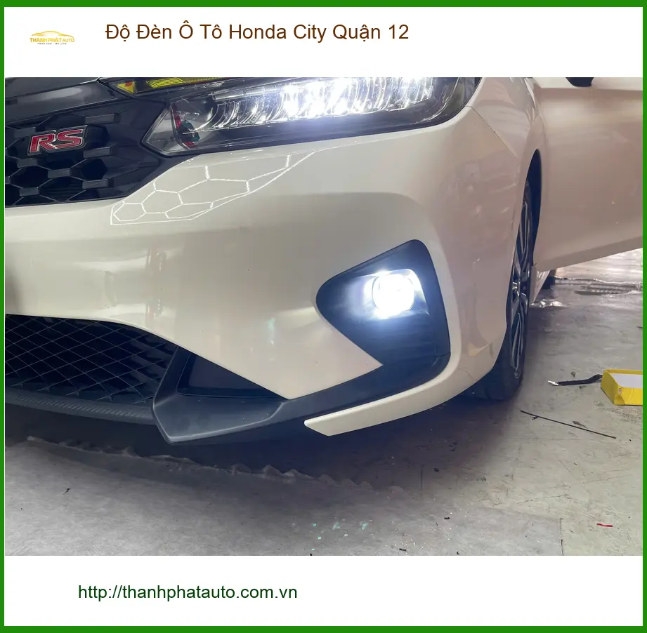 Anh Khánh độ đèn ô tô Honda City Quận 12 vì đèn zin quá tối khi đi đêm ảnh thực tế 2