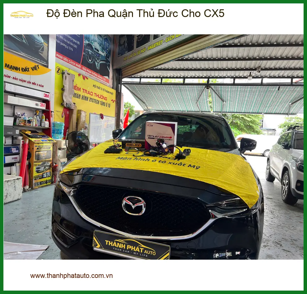 Anh Văn Khanh độ đèn pha Mazda CX5 tại Thủ Đức để cải thiện tầm nhìn khi đi đường tối ảnh thực tế 2