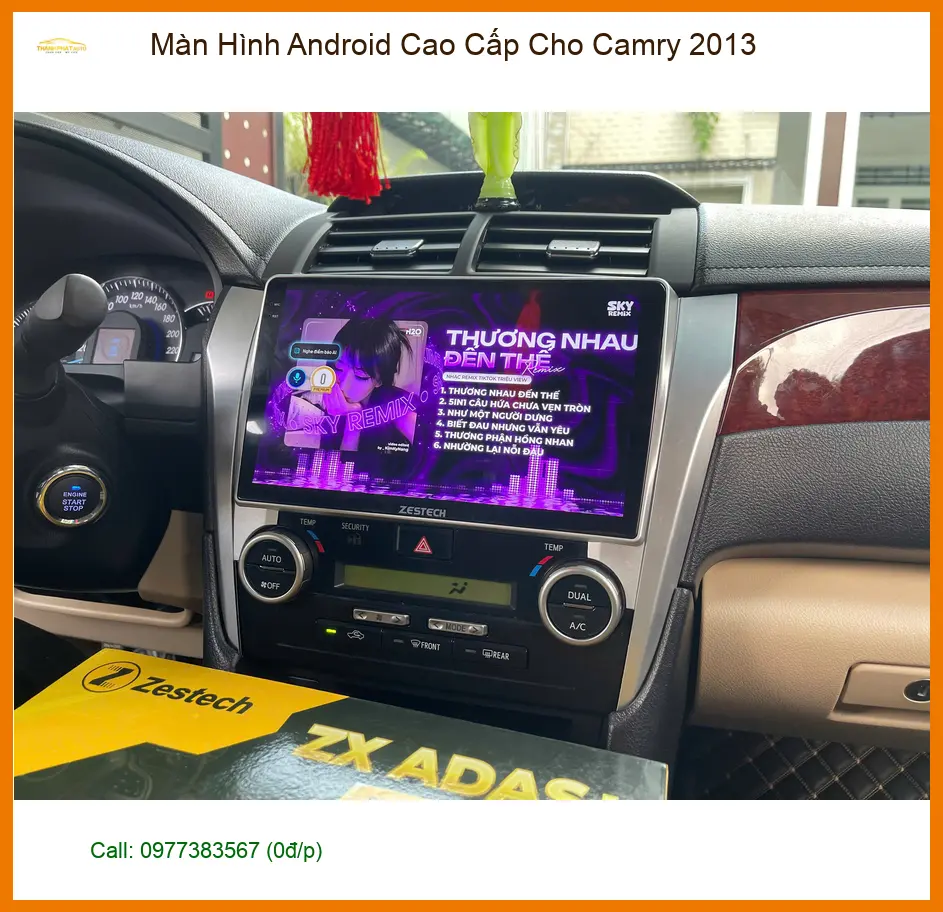 Anh Nhật nâng cấp màn hình Android cao cấp cho Camry 2013 vì màn zin lỗi thời tại Quận 9 ảnh thực tế 3