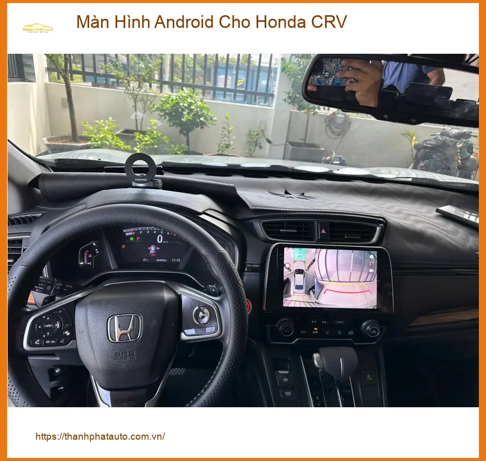 Anh Minh lắp Màn Hình Android cho Honda CRV tại Quận 12 để tiện dẫn đường ảnh thực tế 2