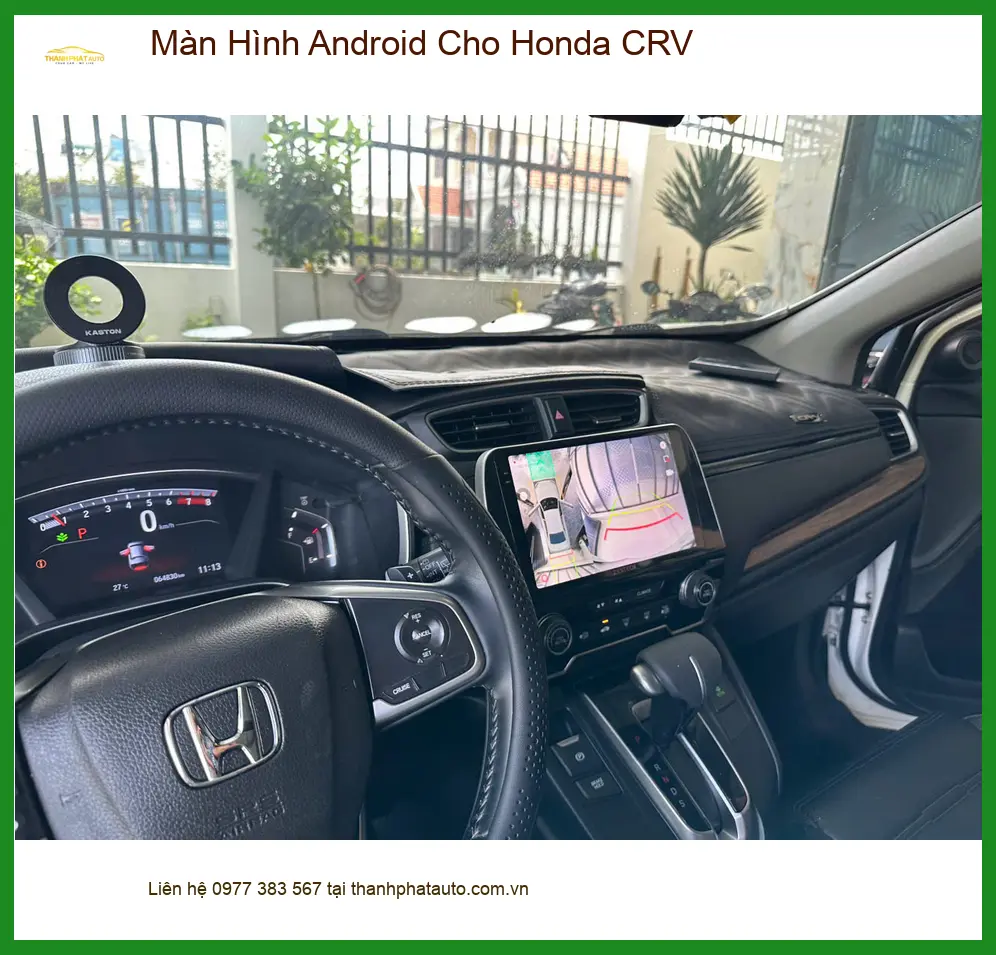 Anh Minh lắp Màn Hình Android cho Honda CRV tại Quận 12 để tiện dẫn đường ảnh thực tế 3