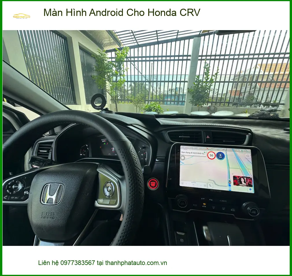 Anh Minh lắp Màn Hình Android cho Honda CRV tại Quận 12 để tiện dẫn đường ảnh thực tế 4