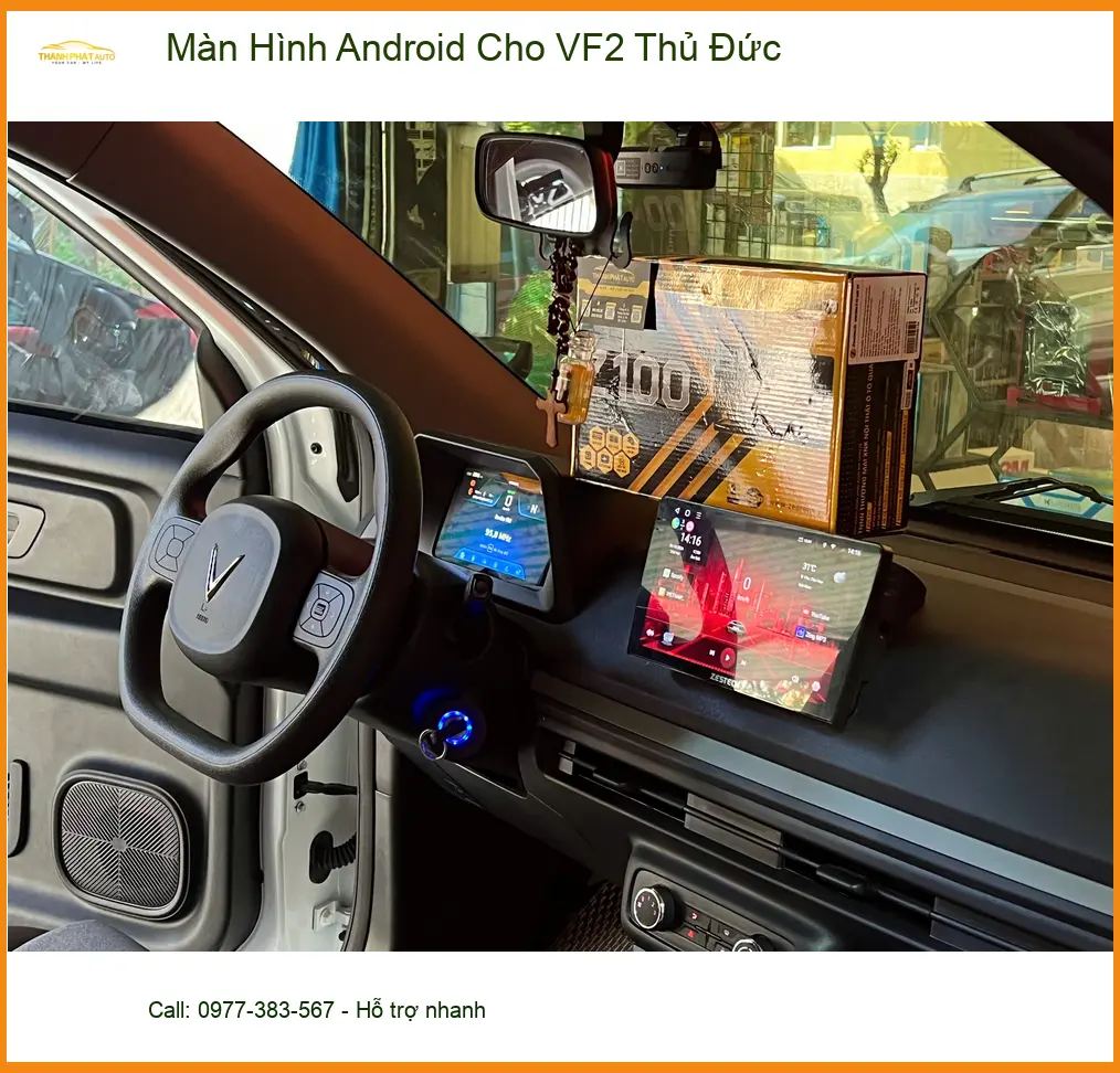 Chị Thảo lắp Màn Hình Android cho VF2 tại Thủ Đức để tối ưu tiện ích giải trí ảnh thực tế 4