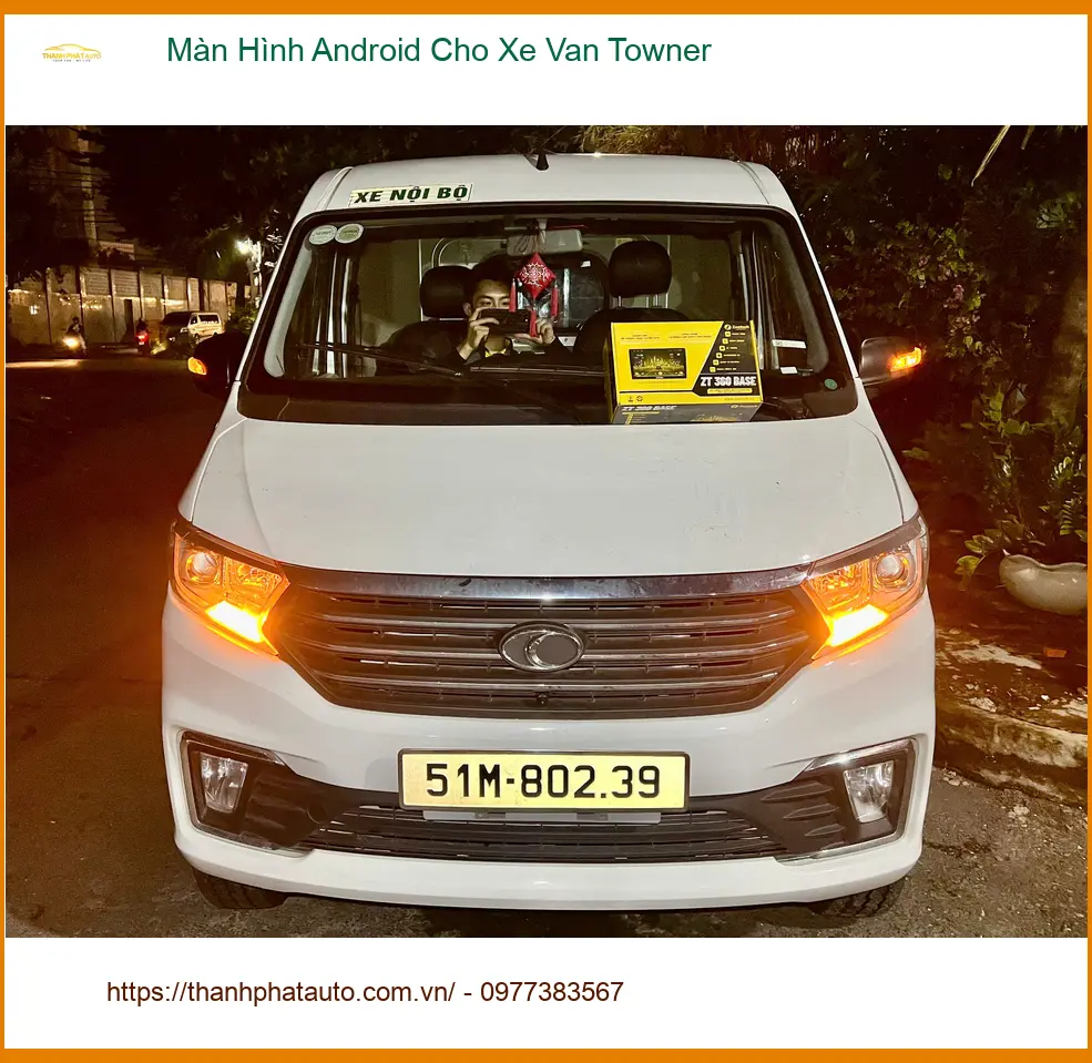 Chú Sáu lắp Màn Hình Android cho Xe Van Towner ở Quận Thủ Đức để tiện đường ảnh thực tế 2