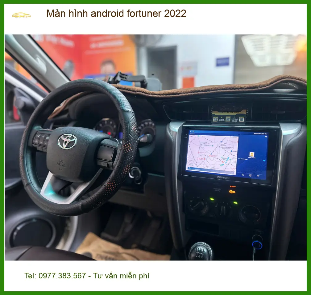 Anh Khải lắp màn hình android Fortuner 2022 tại Quận 10 để nâng tầm tiện ích lái xe ảnh thực tế 3