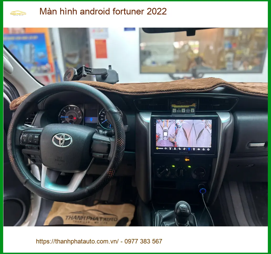 Anh Khải lắp màn hình android Fortuner 2022 tại Quận 10 để nâng tầm tiện ích lái xe ảnh thực tế 5
