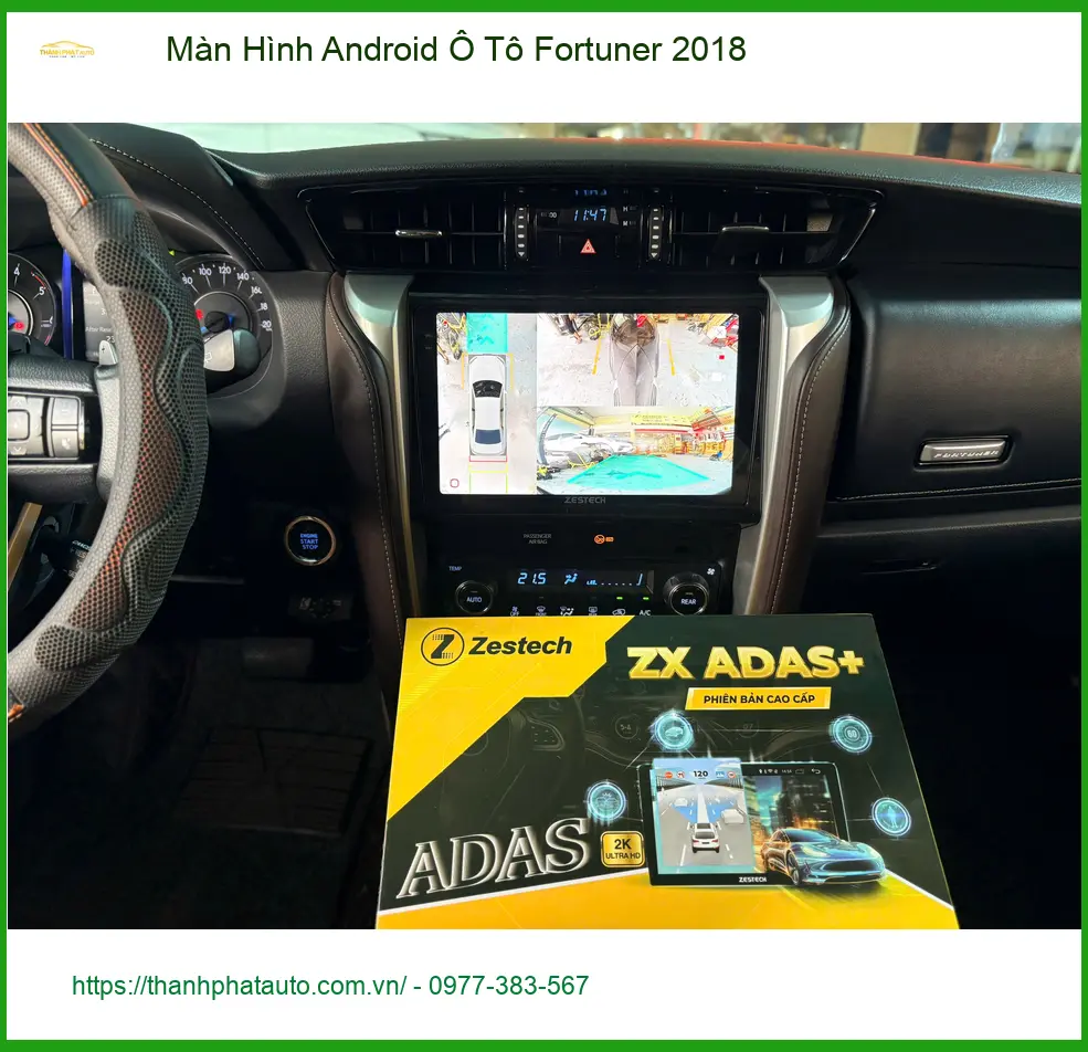 Anh Phước lắp Màn Hình Android Ô Tô Fortuner 2018 Quận Thủ Đức để xem bản đồ ảnh thực tế 4