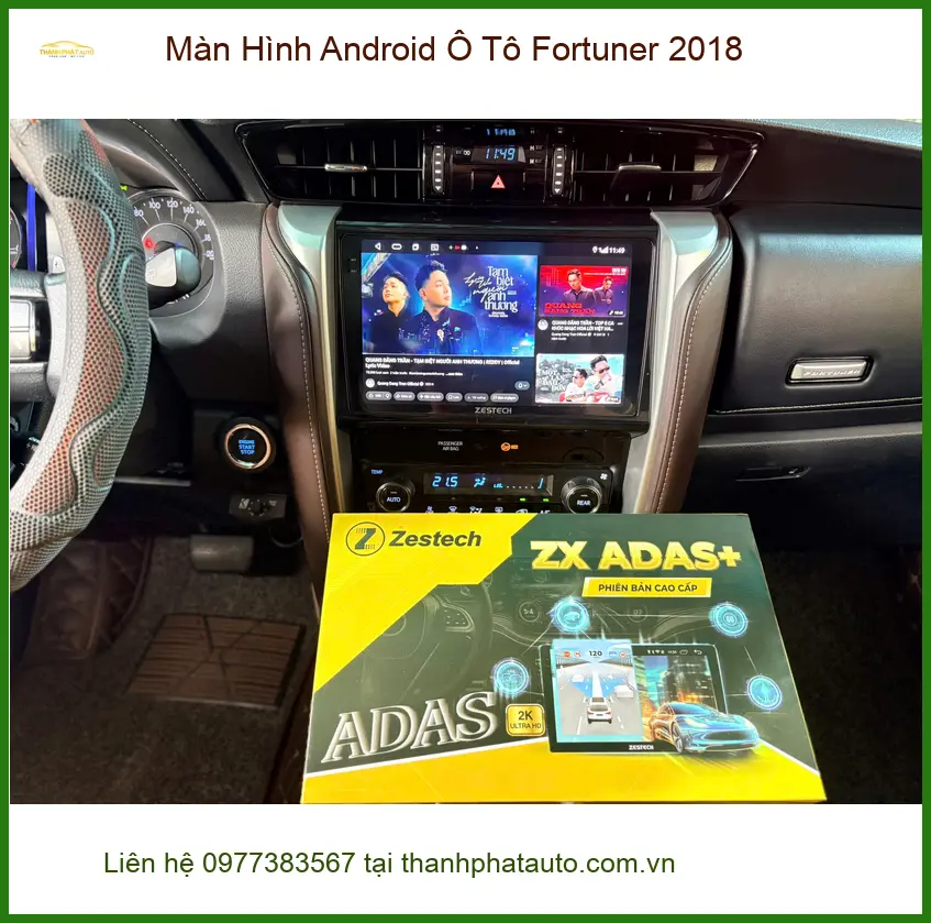 Anh Phước lắp Màn Hình Android Ô Tô Fortuner 2018 Quận Thủ Đức để xem bản đồ ảnh thực tế 5