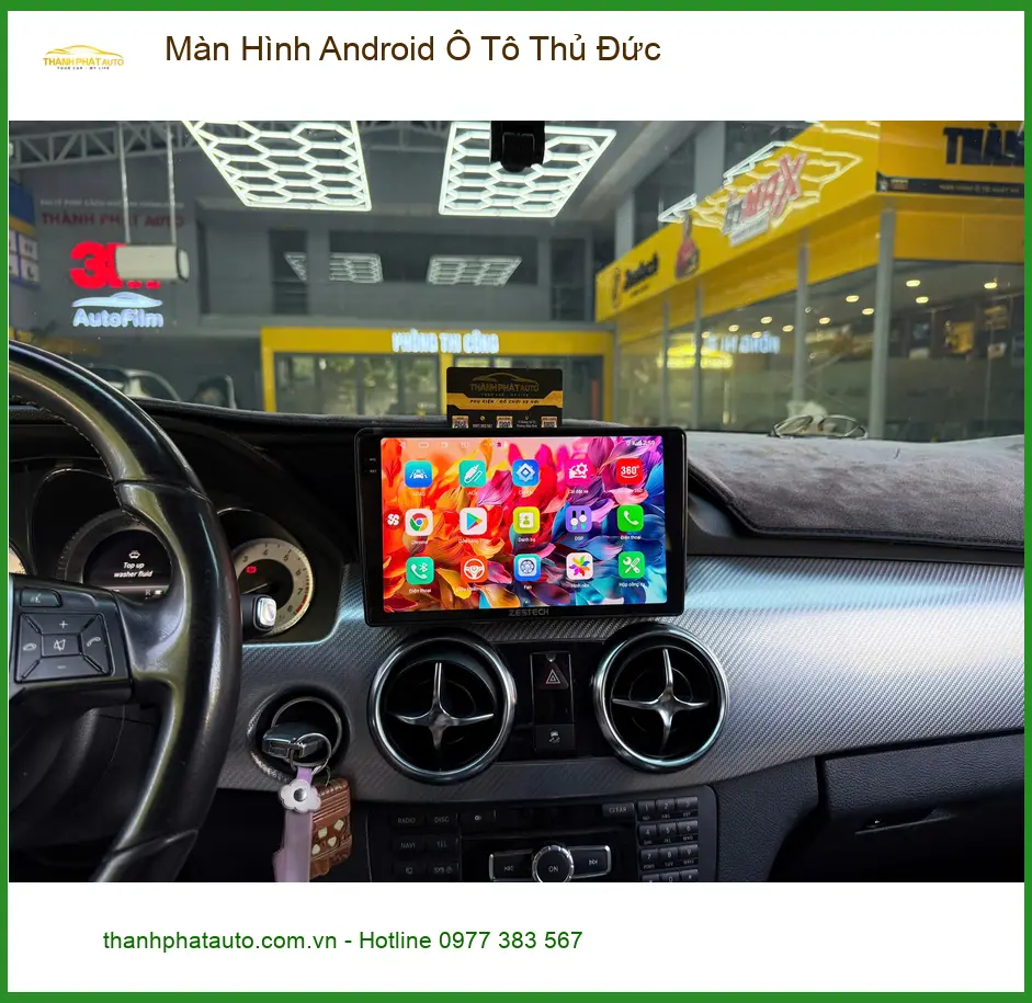 Chị Mai lắp Màn Hình Android Ô Tô cho Kia K3 tại Thủ Đức để tiện xem bản đồ ảnh thực tế 3