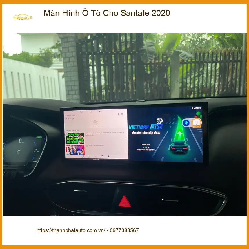 Anh Khang lắp Màn Hình Ô Tô Cho Santafe 2020 tại Quận 12 để giải trí đỉnh cao ảnh thực tế 3