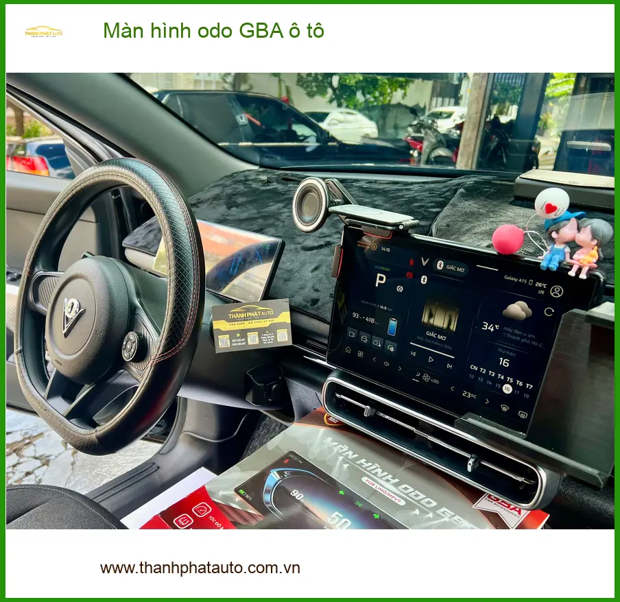 Chị Mai lắp màn hình odo GBA ô tô cho Hyundai Accent tại Bình Chánh vì màn hình zin quá nhỏ ảnh thực tế 2