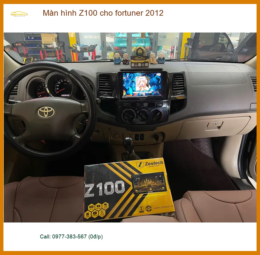 Anh Lâm nâng cấp màn hình Z100 cho Fortuner 2012 tại Nhà Bè ảnh thực tế 2
