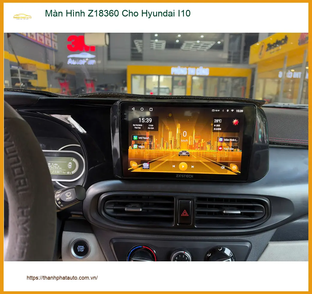 Anh Hưng lắp Màn Hình Z18360 cho Hyundai I10 tại Quận 9 muốn nâng cao trải nghiệm lái ảnh thực tế 5