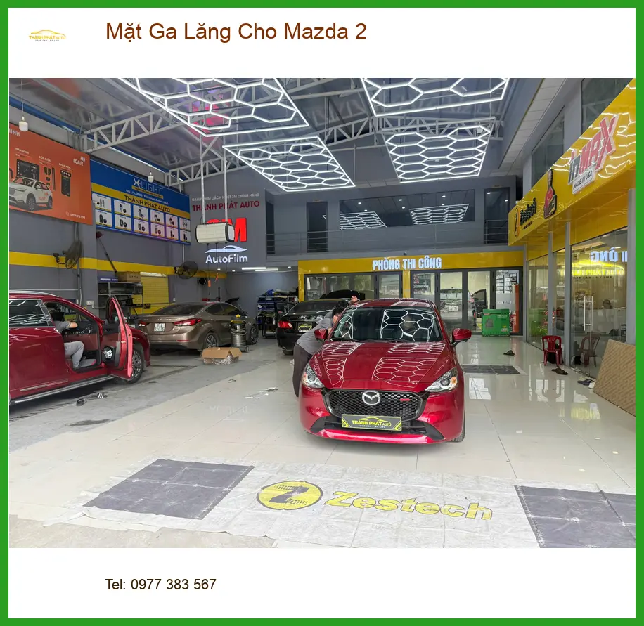 Chú Cường lắp Mặt Ga Lăng Cho Mazda 2 ở Quận 9 vì mặt zin đã cũ ảnh thực tế 2