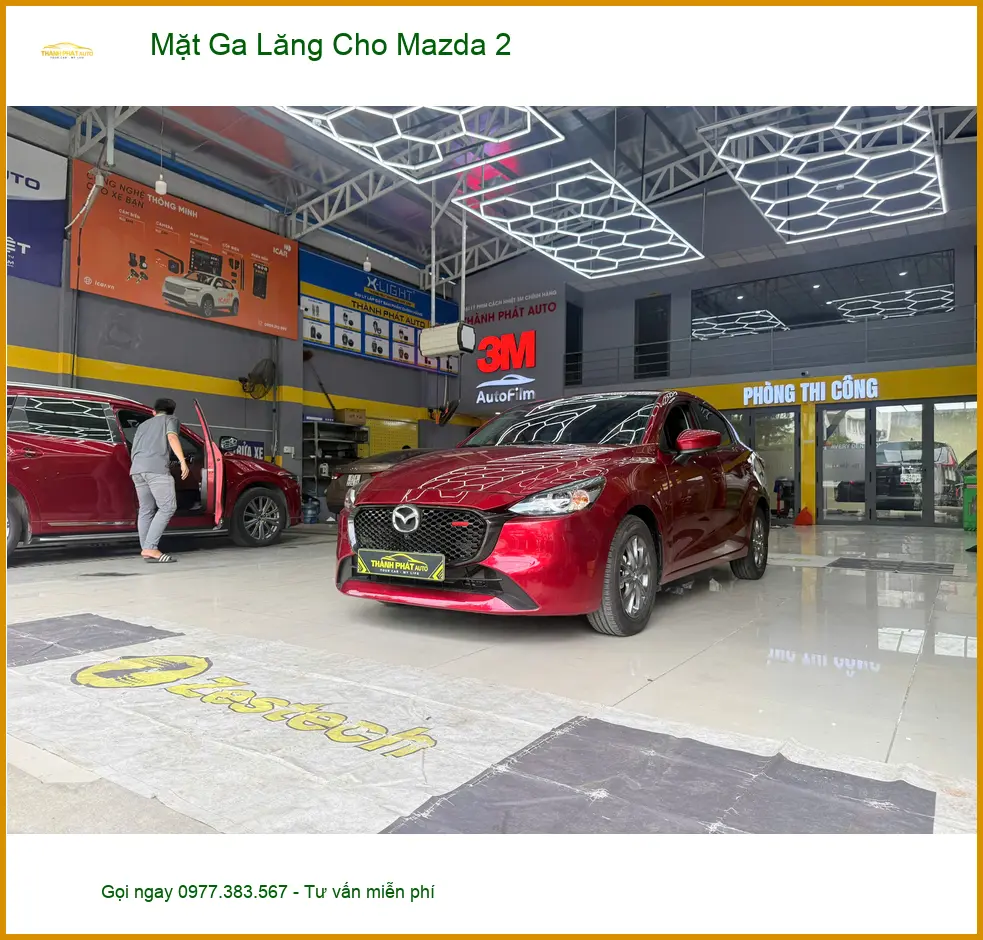 Chú Cường lắp Mặt Ga Lăng Cho Mazda 2 ở Quận 9 vì mặt zin đã cũ ảnh thực tế 3