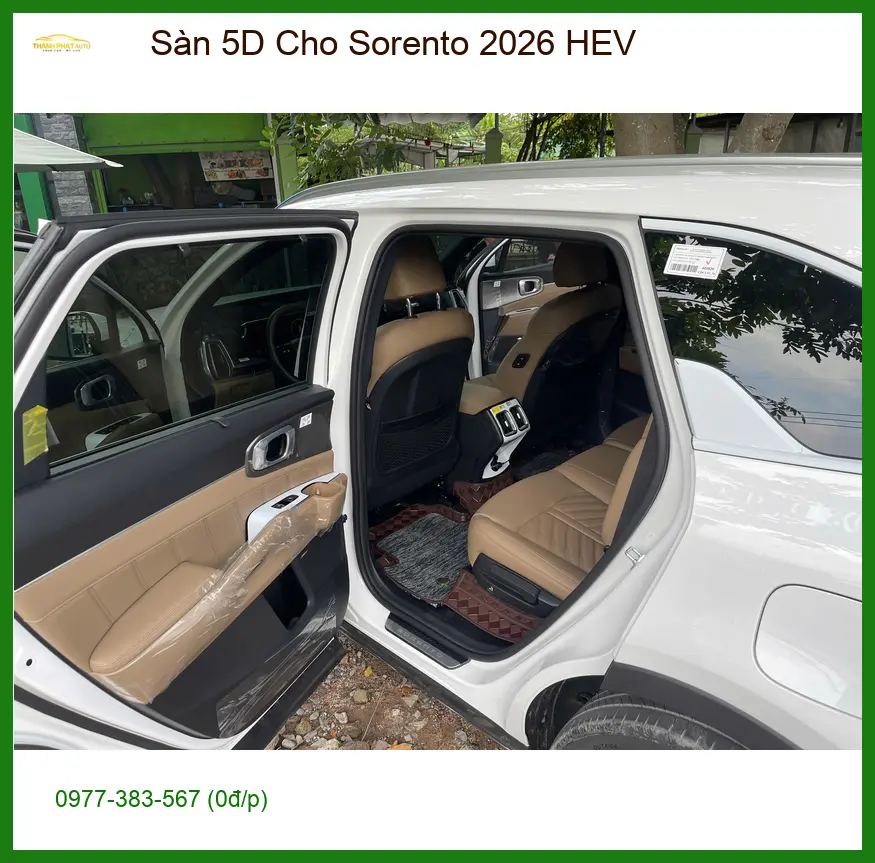 Anh Tuấn Kiệt lắp Sàn 5D cho Sorento 2026 HEV Quận 9 cho xe mới mua để bảo vệ sàn xe ảnh thực tế 4