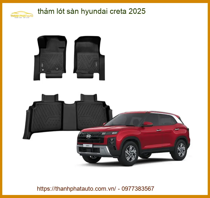 Thảm Lót Sàn Hyundai Creta 2025 - Địa Chỉ Lắp Đặt Uy Tín TPHCM