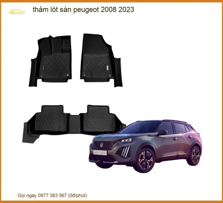Thảm Lót Sàn Peugeot 2008 2023 - Địa Chỉ Gắn Chính Hãng TPHCM