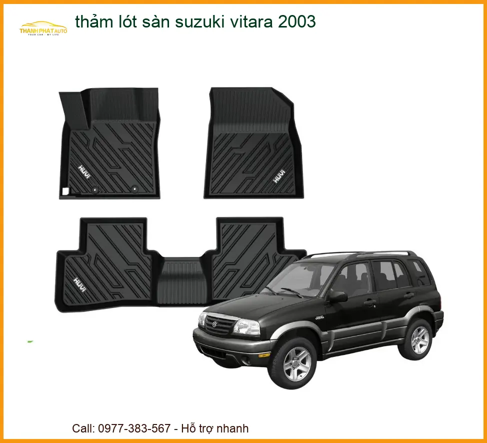 Thảm Lót Sàn Suzuki Vitara 2003 - Địa Chỉ Lắp Đặt Uy Tín TPHCM